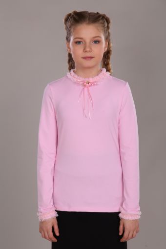 Блузка для девочки Ариэль Арт. 13265 (Светло-розовый) - Модно-Трикотаж