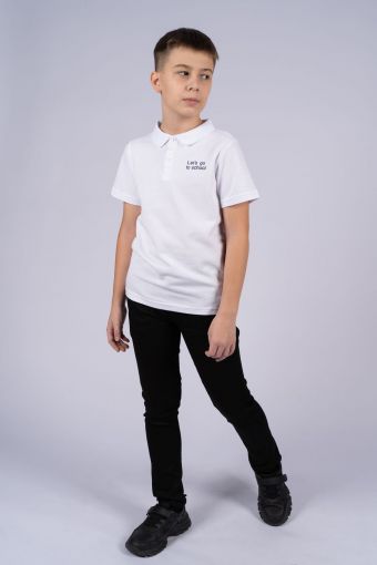 Джемпер с коротким рукавом для мальчика 62259 (Белый) - Модно-Трикотаж