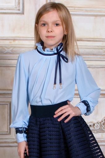 Блузка для девочки SP0300 (Голубой) - Модно-Трикотаж