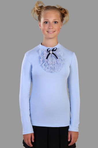 Блузка для девочки Лилия 13156 (Светло-голубой) - Модно-Трикотаж