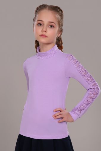 Блузка для девочки Каролина New арт.13118N (Светло-сиреневый) - Модно-Трикотаж