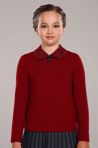 Блузка для девочки Рианна Арт.13180 (Бордовый) - Модно-Трикотаж