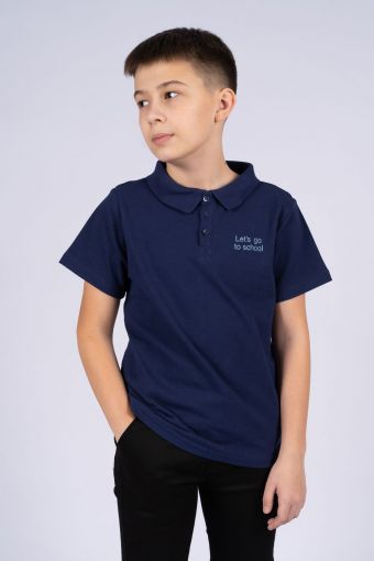 Джемпер с коротким рукавом для мальчика 62259 (Темно-синий) - Модно-Трикотаж