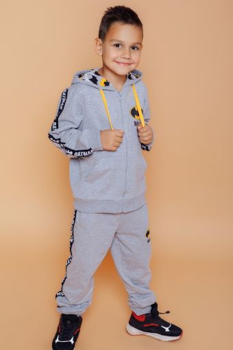 Толстовка 22736 детская BATMAN (Серый меланж) - Модно-Трикотаж
