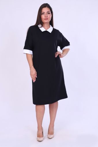 Платье 37057 (Черно-белый) - Модно-Трикотаж