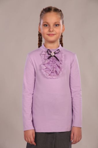 Блузка для девочки Лилия 13156 (Светло-сиреневый) - Модно-Трикотаж