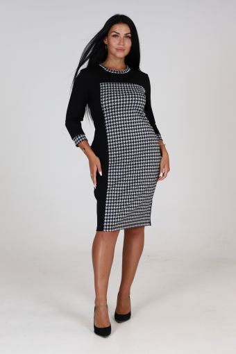 Платье Гусиные лапки ТМ000426 (Серый) - Модно-Трикотаж