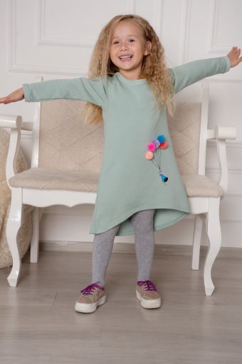 Платье 24302 детское (Оливковый) - Модно-Трикотаж
