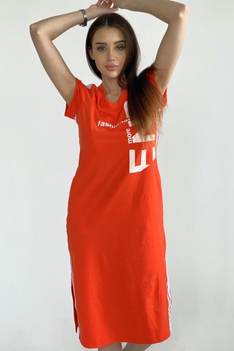 Платье 8087 (Рыжий) - Модно-Трикотаж
