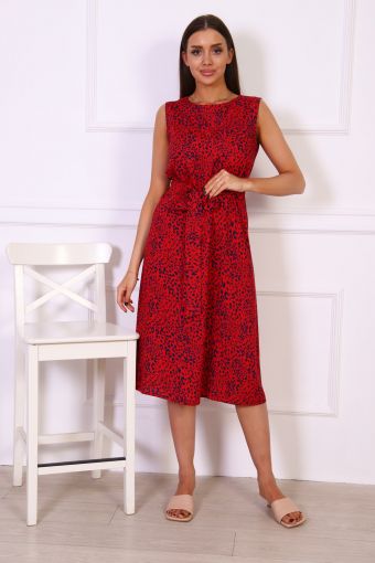 Платье П155д (Красный,синий) - Модно-Трикотаж