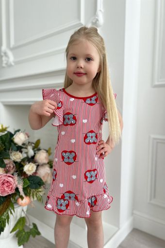 Платье 5104 детское 0 (Красный) - Модно-Трикотаж