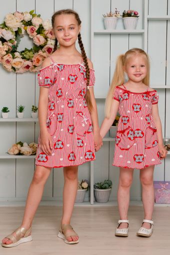 Платье 5119 детское (Красный) (Фото 2)