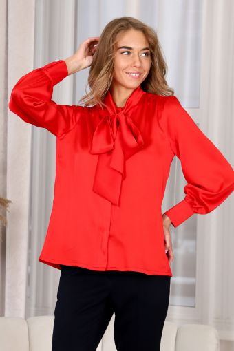 Блузка Бл29 (Красный) - Модно-Трикотаж