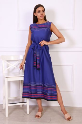 Платье П155дк (Синий,розовый) - Модно-Трикотаж