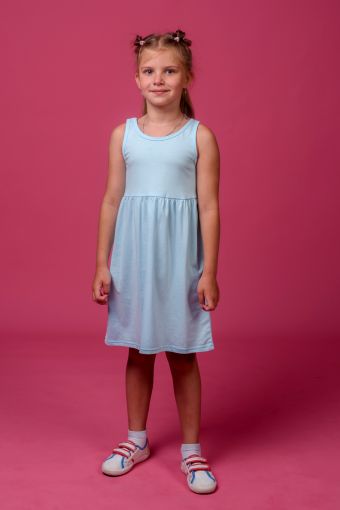 Платье 11710 (Голубой) - Модно-Трикотаж