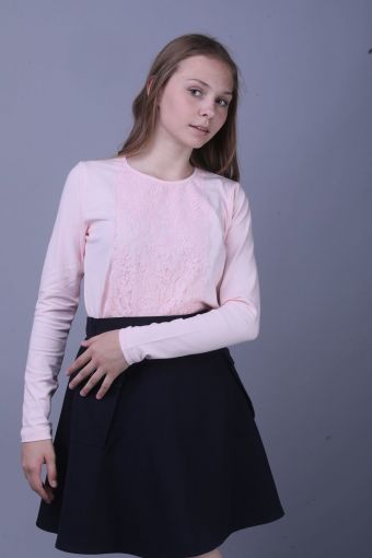 Джемпер для девочки 61280 (Нежно-розовый) - Модно-Трикотаж