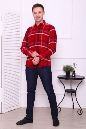Рубашка 61052 (Красный) - Модно-Трикотаж