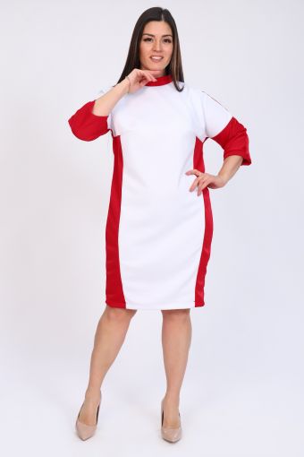 Платье 52235 (Красно-белый) - Модно-Трикотаж
