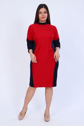 Платье 52235 (Красный/синий) - Модно-Трикотаж