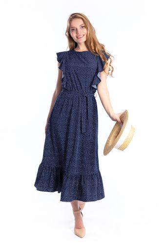 Платье 22258 (Темно-синий) - Модно-Трикотаж