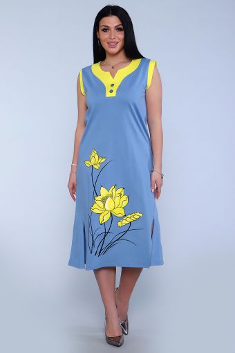 Платье 71063 (Голубой) - Модно-Трикотаж