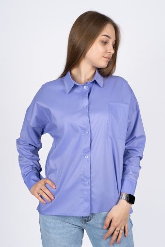 Джемпер (рубашка) женский 6359 (Сиреневый) - Модно-Трикотаж