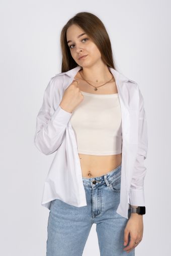 Джемпер (рубашка) женский 6359 (Белый) - Модно-Трикотаж