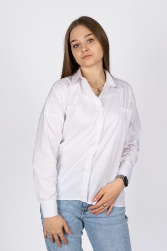 Джемпер (рубашка) женский 6359 (Белый) (Фото 2)