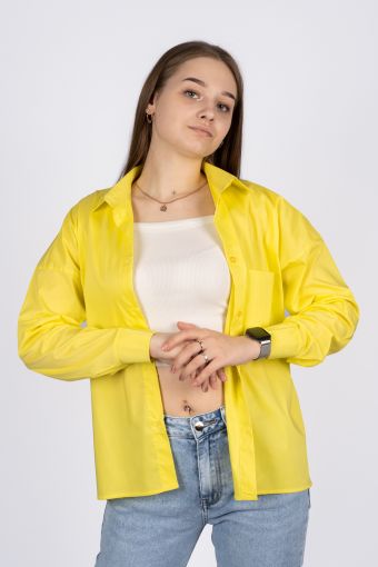 Джемпер (рубашка) женский 6359 (Желтый) - Модно-Трикотаж