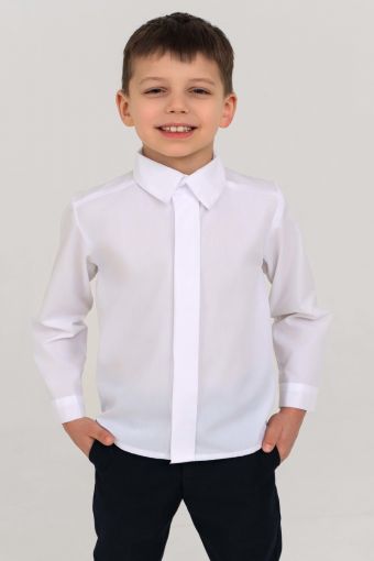Рубашка 1290 (Белый) - Модно-Трикотаж