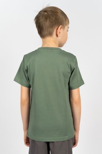 Комплект для мальчика 4290 (футболка_шорты) (Хаки/т.серый) (Фото 2)
