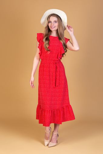 Платье 22258 (Красный) - Модно-Трикотаж