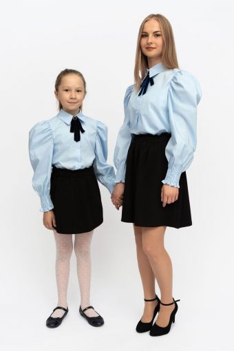 Джемпер для девочки 61397 (Голубой) - Модно-Трикотаж