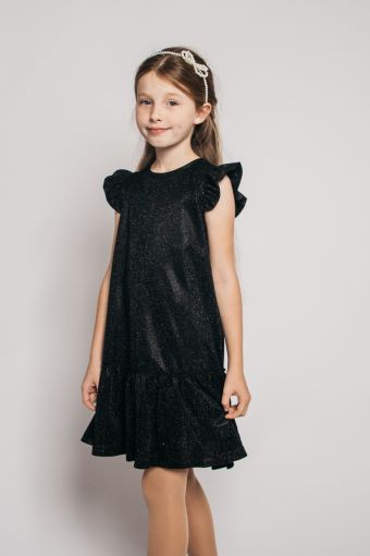 Платье для девочки 81220 (Черный) - Модно-Трикотаж