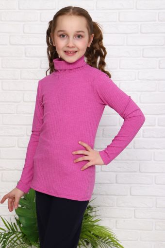 Водолазка Ребекка длинный рукав детская (Ярко-розовый) - Модно-Трикотаж