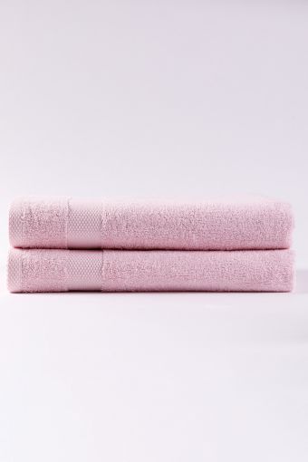 Набор банных полотенец Ночь Нежна Sevil 2 шт. (Розовый) - Модно-Трикотаж