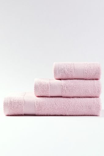 Комплект махровых полотенец Ночь Нежна Sevil 3шт (Розовый) - Модно-Трикотаж