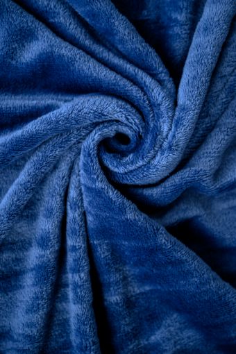 Плед покрывало однотонный Велсофт (Синий) (Фото 2)