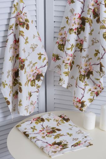 Набор полотенец Цветущая яблоня (Белые цветы) - Модно-Трикотаж
