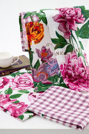 Набор вафельных полотенец Мартина (Белый_розовый) - Модно-Трикотаж