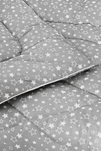 Одеяло детское BabyRelax леб. пух 300 гр.110х140, бязь. арт.4895 (Звездное небо серый) (Фото 2)