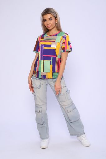 футболка 70103 (Разноцветные) - Модно-Трикотаж