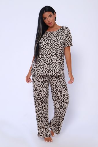 Пижама 20160 (Леопард) - Модно-Трикотаж