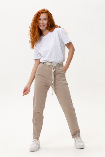 С27039 брюки женские (Бежевый) - Модно-Трикотаж