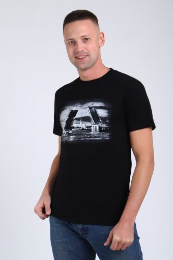 футболка мужская 82053 (Черный) - Модно-Трикотаж