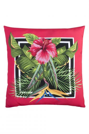 Подушка декоративная, Тропическая розовая, габардин, арт 4223 (В ассортименте) - Модно-Трикотаж