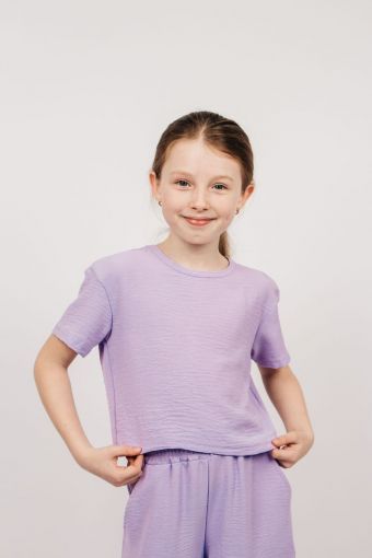 Блузка для девочки 05113 (Сиреневый) - Модно-Трикотаж
