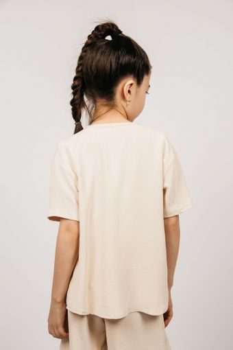 Рубашка для девочки 0610 (Бежевый) (Фото 2)