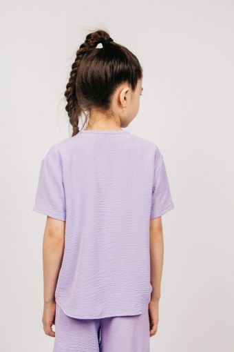 Рубашка для девочки 0610 (Сиреневый) (Фото 2)