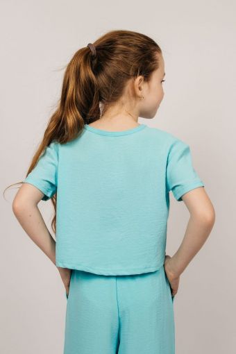 Блузка для девочки 05113 (Голубой) (Фото 2)